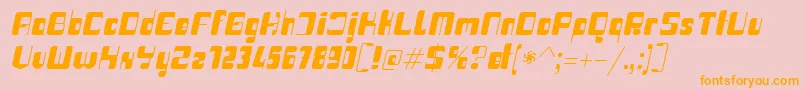 Haike boldit-Schriftart – Orangefarbene Schriften auf rosa Hintergrund