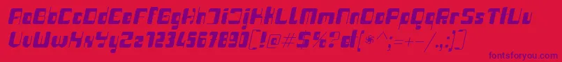 Haike boldit Font – Purple Fonts on Red Background