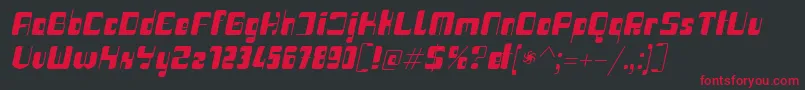 Haike boldit Font – Red Fonts on Black Background