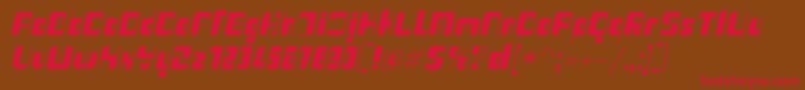 Haike boldit Font – Red Fonts on Brown Background