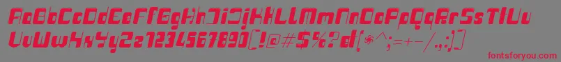 Haike boldit Font – Red Fonts on Gray Background