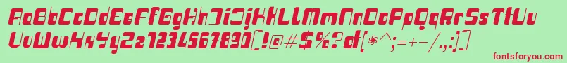 Haike boldit Font – Red Fonts on Green Background