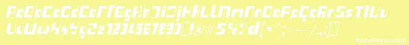 Haike boldit Font – White Fonts on Yellow Background