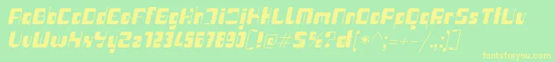 Haike boldit Font – Yellow Fonts on Green Background