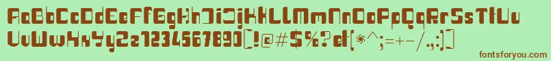 Haike boldreg-Schriftart – Braune Schriften auf grünem Hintergrund