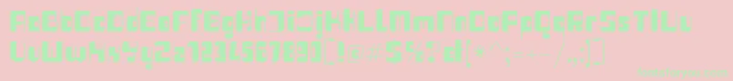 Haike boldreg Font – Green Fonts on Pink Background