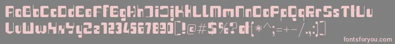 フォントHaike boldreg – 灰色の背景にピンクのフォント