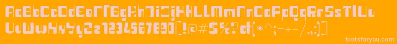 Haike boldreg Font – Pink Fonts on Orange Background
