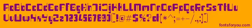 Haike boldreg Font – Purple Fonts on Orange Background