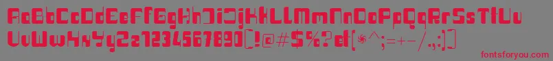 Haike boldreg Font – Red Fonts on Gray Background