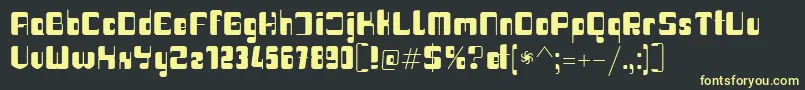 Haike boldreg Font – Yellow Fonts on Black Background