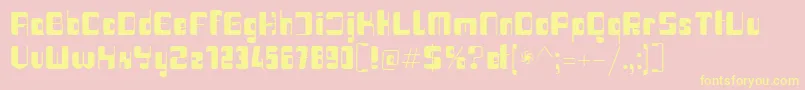 Haike boldreg Font – Yellow Fonts on Pink Background