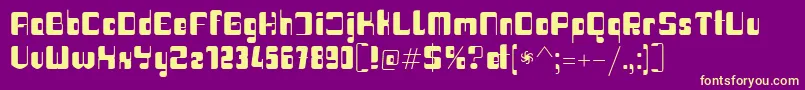 Haike boldreg Font – Yellow Fonts on Purple Background