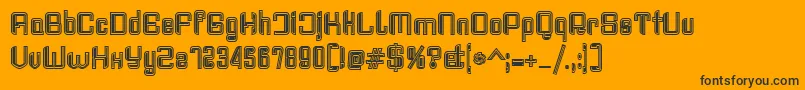 Haike col Font – Black Fonts on Orange Background