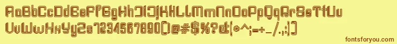 Haike col Font – Brown Fonts on Yellow Background