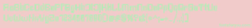 Haike col Font – Green Fonts on Pink Background