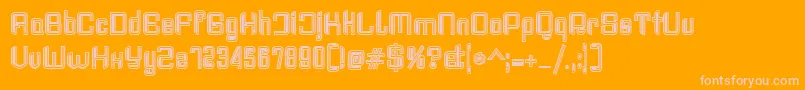 Haike col Font – Pink Fonts on Orange Background