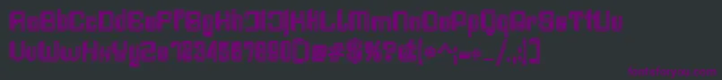 Czcionka Haike col – fioletowe czcionki na czarnym tle
