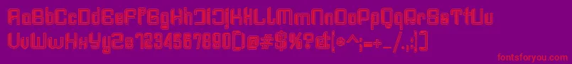 Haike col Font – Red Fonts on Purple Background