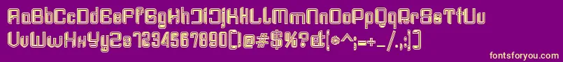 Haike col Font – Yellow Fonts on Purple Background