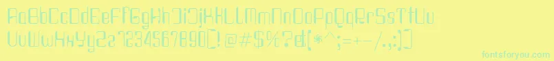 Шрифт Haike condensedreg – зелёные шрифты на жёлтом фоне