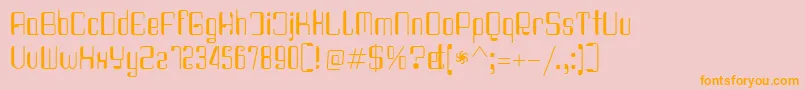 Haike condensedreg Font – Orange Fonts on Pink Background