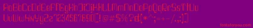 Haike condensedreg Font – Red Fonts on Purple Background