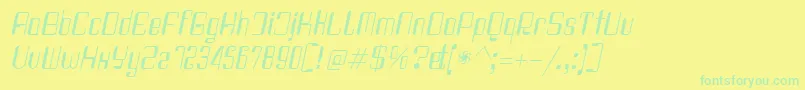 Haike condit-Schriftart – Grüne Schriften auf gelbem Hintergrund