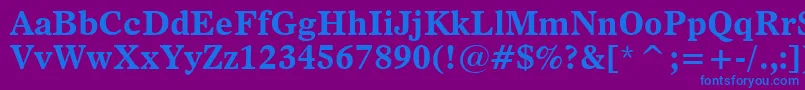 Dutch811BoldBt Font – Blue Fonts on Purple Background