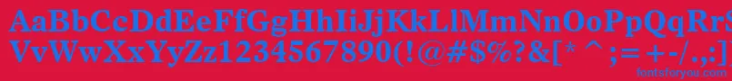 Dutch811BoldBt Font – Blue Fonts on Red Background