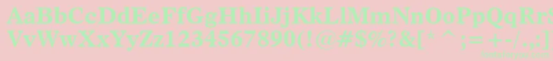 Dutch811BoldBt Font – Green Fonts on Pink Background