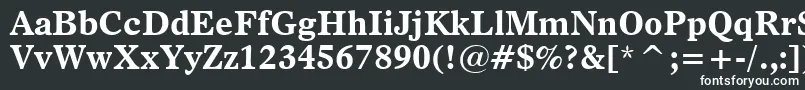 フォントDutch811BoldBt – 黒い背景に白い文字