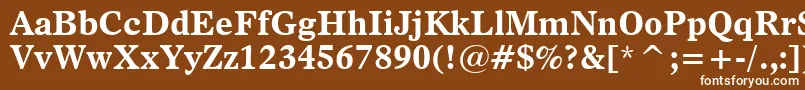 Czcionka Dutch811BoldBt – białe czcionki na brązowym tle