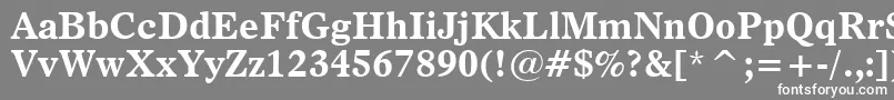 フォントDutch811BoldBt – 灰色の背景に白い文字