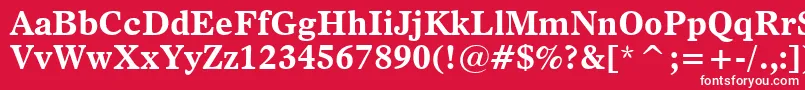 フォントDutch811BoldBt – 赤い背景に白い文字