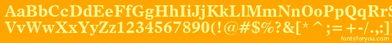 Dutch811BoldBt Font – Yellow Fonts on Orange Background