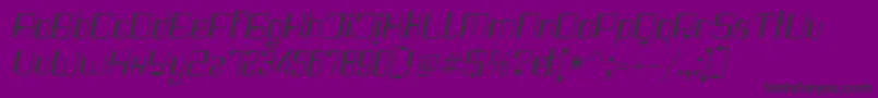 Haike RegItalic-Schriftart – Schwarze Schriften auf violettem Hintergrund