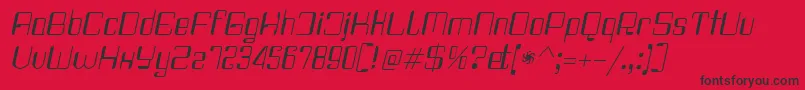 Haike RegItalic Font – Black Fonts on Red Background