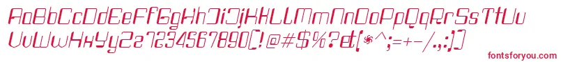 フォントHaike RegItalic – 赤い文字