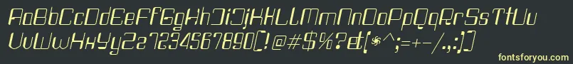 Haike RegItalic Font – Yellow Fonts on Black Background
