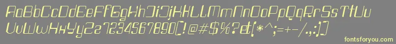 Haike RegItalic-fontti – keltaiset fontit harmaalla taustalla