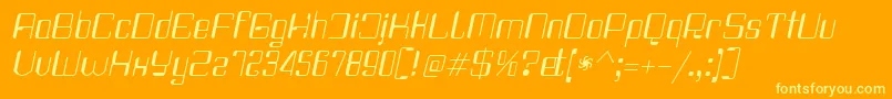 Haike RegItalic Font – Yellow Fonts on Orange Background