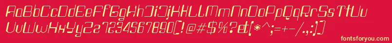 Haike RegItalic Font – Yellow Fonts on Red Background