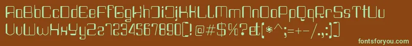Haike Regular-fontti – vihreät fontit ruskealla taustalla