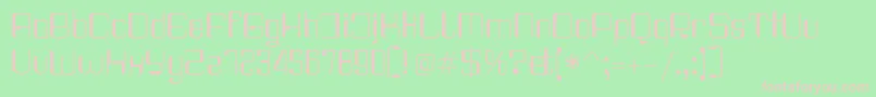 フォントHaike Regular – 緑の背景にピンクのフォント