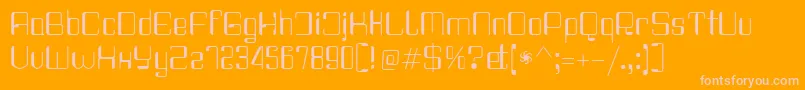 Haike Regular-Schriftart – Rosa Schriften auf orangefarbenem Hintergrund