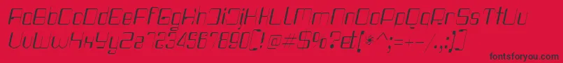 Haike Thinit Font – Black Fonts on Red Background