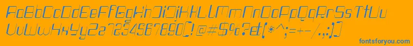 Haike Thinit Font – Blue Fonts on Orange Background