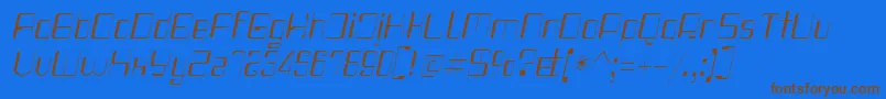 Haike Thinit Font – Brown Fonts on Blue Background