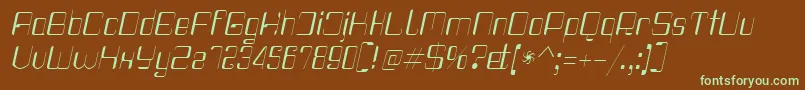Haike Thinit Font – Green Fonts on Brown Background